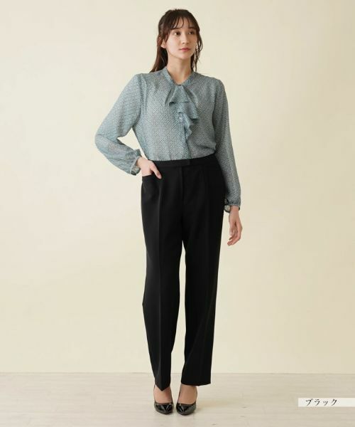 Leilian PLUS HOUSE / レリアンプラスハウス その他パンツ | 【店舗人気】ストレッチテーパードパンツ | 詳細1