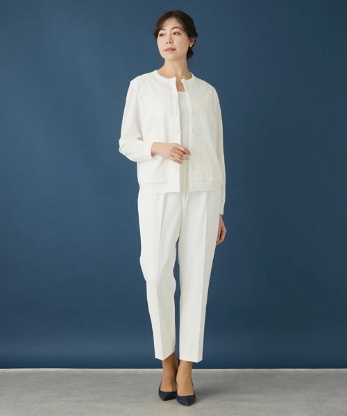 Leilian PLUS HOUSE / レリアンプラスハウス その他パンツ | 【店舗人気】【はっ水】ストレッチクロップドパンツ | 詳細1