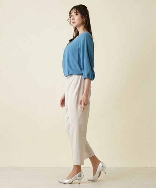 Leilian PLUS HOUSE / レリアンプラスハウス その他パンツ | 【はっ水】【店舗人気】ラメゴムクロップドパンツ | 詳細2