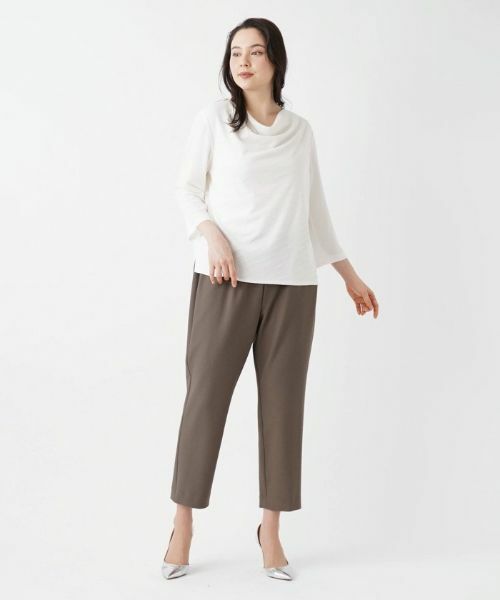 Leilian PLUS HOUSE / レリアンプラスハウス その他パンツ | 【店舗人気】ストレッチクロップドテーパードパンツ | 詳細1