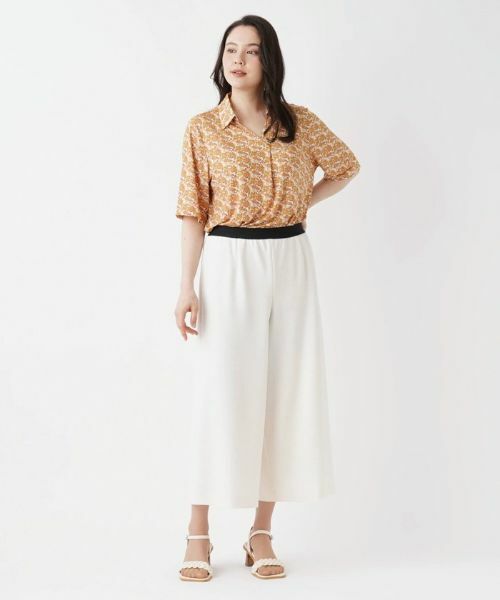 Leilian PLUS HOUSE / レリアンプラスハウス その他パンツ | ストレッチクロップドワイドパンツ | 詳細1