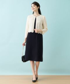 Leilian PLUS HOUSE / レリアンプラスハウス ドレス | レースドッキングワンピース【セレモニー】