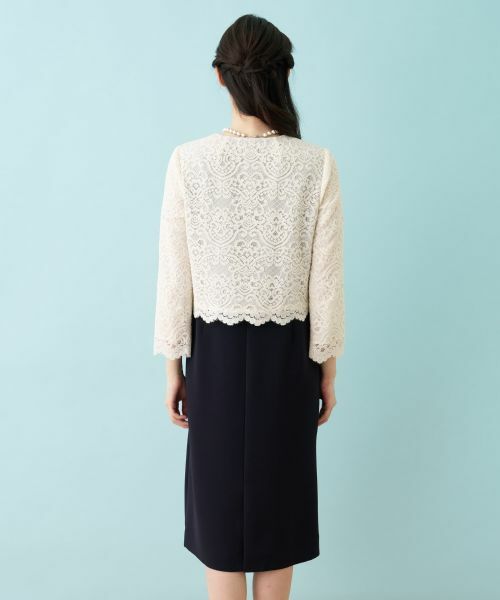 Leilian PLUS HOUSE / レリアンプラスハウス ドレス | レースドッキングワンピース【セレモニー】 | 詳細12