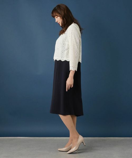 Leilian PLUS HOUSE / レリアンプラスハウス ドレス | レースドッキングワンピース【セレモニー】 | 詳細25