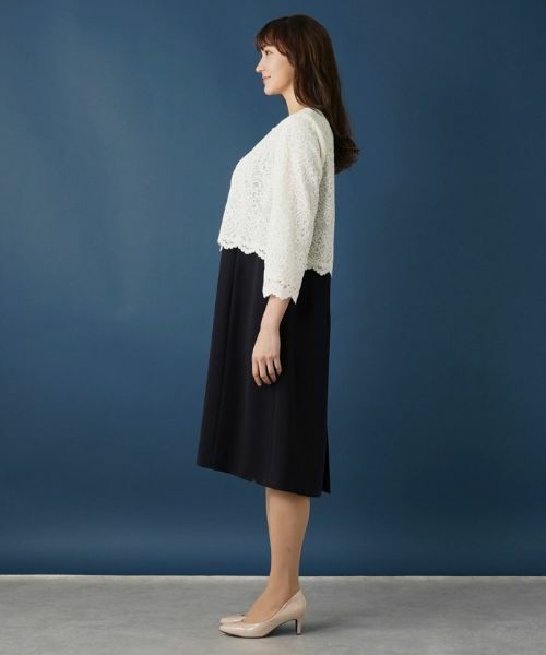 Leilian PLUS HOUSE / レリアンプラスハウス ドレス | レースドッキングワンピース【セレモニー】 | 詳細28