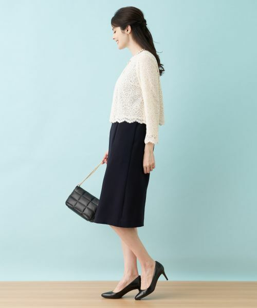 Leilian PLUS HOUSE / レリアンプラスハウス ドレス | レースドッキングワンピース【セレモニー】 | 詳細4