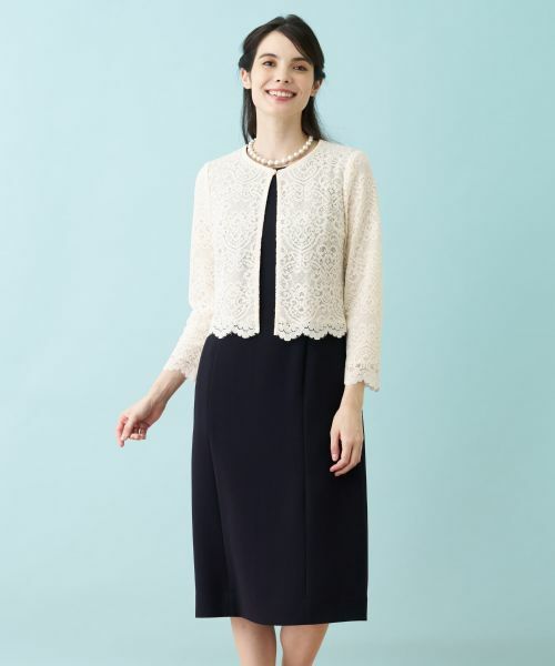 Leilian PLUS HOUSE / レリアンプラスハウス ドレス | レースドッキングワンピース【セレモニー】 | 詳細8