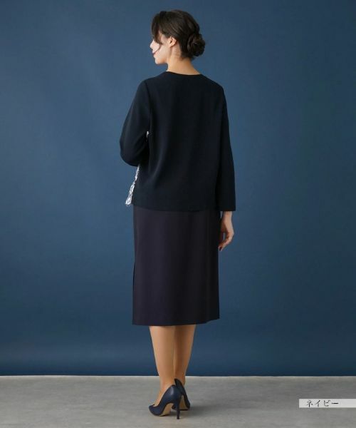 Leilian PLUS HOUSE / レリアンプラスハウス ミニ・ひざ丈スカート | 【セットアップ対応商品】ミディ丈タイトスカート | 詳細14