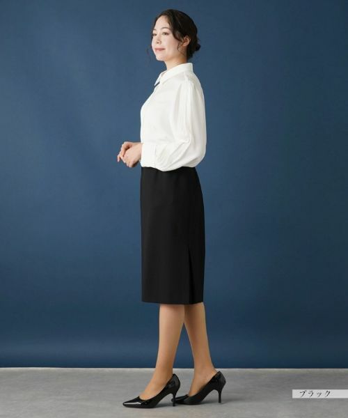 Leilian PLUS HOUSE / レリアンプラスハウス ミニ・ひざ丈スカート | 【セットアップ対応商品】ミディ丈タイトスカート | 詳細2