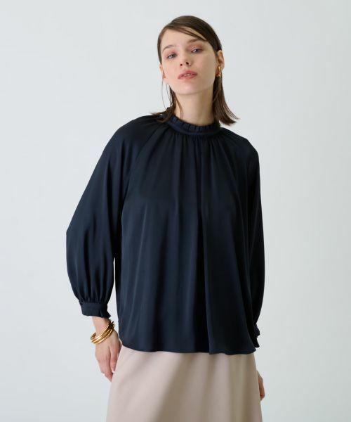 Leilian PLUS HOUSE / レリアンプラスハウス シャツ・ブラウス | スタンドカラーブラウス【BOURGE】 | 詳細2