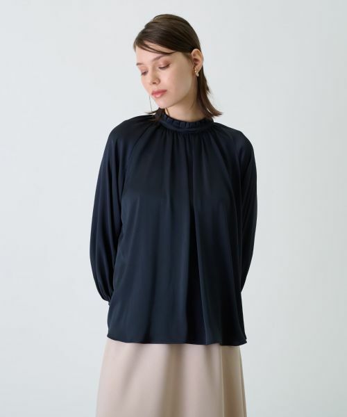 Leilian PLUS HOUSE / レリアンプラスハウス シャツ・ブラウス | スタンドカラーブラウス【BOURGE】 | 詳細3