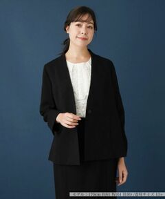 Leilian PLUS HOUSE / レリアンプラスハウス テーラードジャケット | 【セットアップ対応商品】ノーカラージャケット【プラス企画】