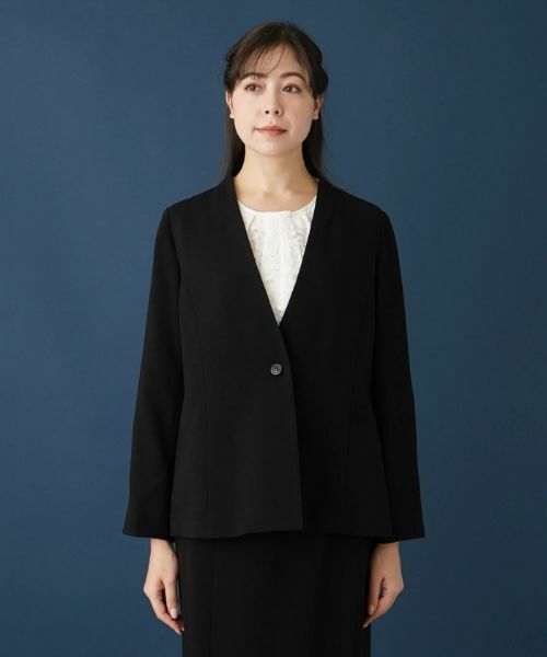 Leilian PLUS HOUSE / レリアンプラスハウス テーラードジャケット | 【セットアップ対応商品】ノーカラージャケット【プラス企画】 | 詳細4