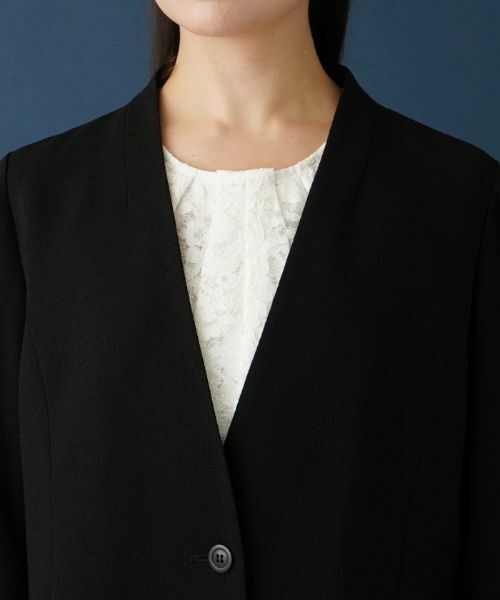 Leilian PLUS HOUSE / レリアンプラスハウス テーラードジャケット | 【セットアップ対応商品】ノーカラージャケット【プラス企画】 | 詳細7