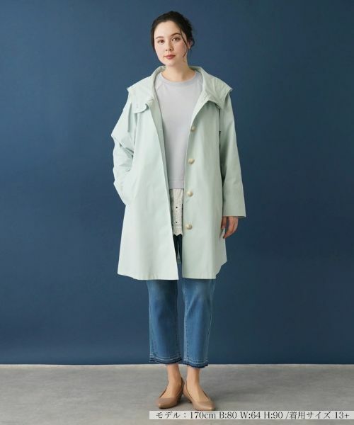Leilian PLUS HOUSE / レリアンプラスハウス その他アウター | 【はっ水】フード付きコート | 詳細4