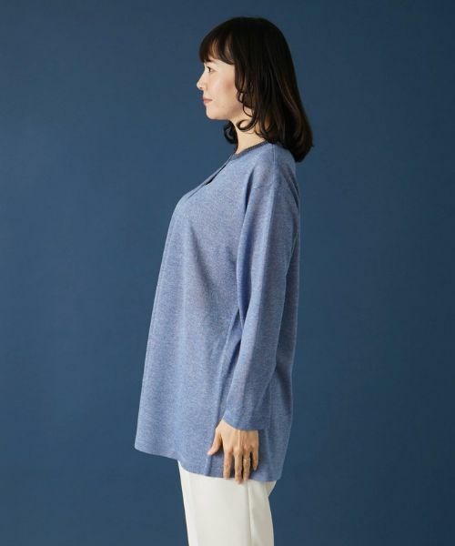 Leilian PLUS HOUSE / レリアンプラスハウス ニット・セーター | ヘンリーネックニットチュニック【プラス企画】 | 詳細5