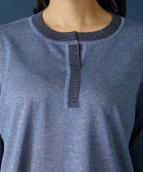 Leilian PLUS HOUSE / レリアンプラスハウス ニット・セーター | ヘンリーネックニットチュニック【プラス企画】 | 詳細7