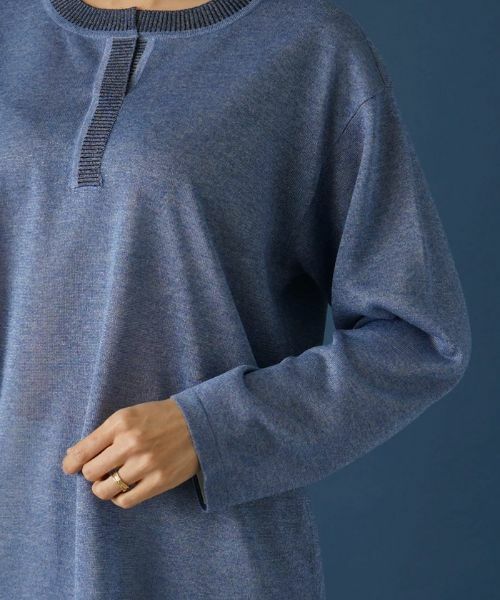 Leilian PLUS HOUSE / レリアンプラスハウス ニット・セーター | ヘンリーネックニットチュニック【プラス企画】 | 詳細9