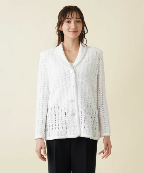 Leilian PLUS HOUSE / レリアンプラスハウス テーラードジャケット | コットンニットジャケット | 詳細4