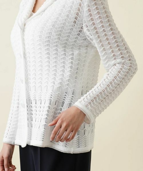 Leilian PLUS HOUSE / レリアンプラスハウス テーラードジャケット | コットンニットジャケット | 詳細9