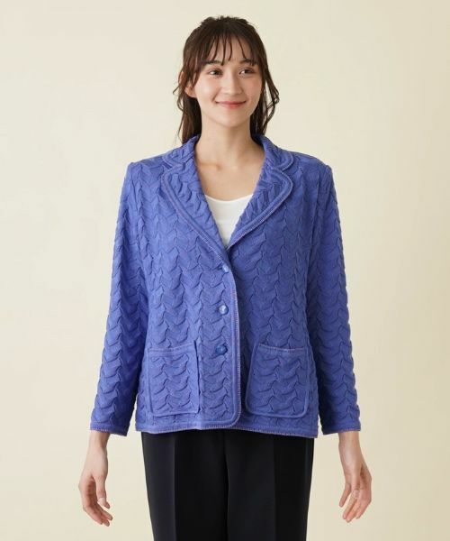 Leilian PLUS HOUSE / レリアンプラスハウス テーラードジャケット | コットンニットテーラードジャケット | 詳細4