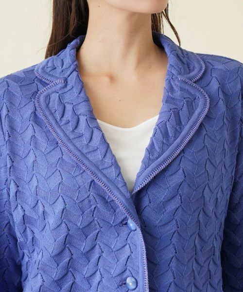 Leilian PLUS HOUSE / レリアンプラスハウス テーラードジャケット | コットンニットテーラードジャケット | 詳細7