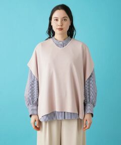 Leilian PLUS HOUSE / レリアンプラスハウス テーラードジャケット | Vネックニットベスト【BOURGE】