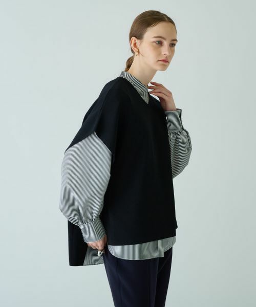 Leilian PLUS HOUSE / レリアンプラスハウス テーラードジャケット | Vネックニットベスト【BOURGE】 | 詳細7