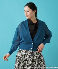 Leilian PLUS HOUSE / レリアンプラスハウス カーディガン・ボレロ | Vネックカーディガン【BOURGE】