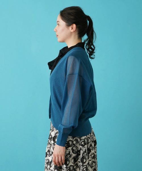 Leilian PLUS HOUSE / レリアンプラスハウス カーディガン・ボレロ | Vネックカーディガン【BOURGE】 | 詳細21