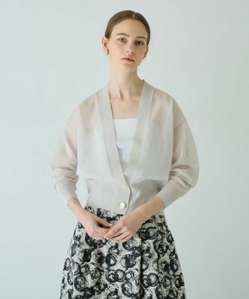 Leilian PLUS HOUSE / レリアンプラスハウス カーディガン・ボレロ | Vネックカーディガン【BOURGE】 | 詳細5