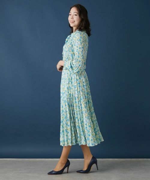 Leilian PLUS HOUSE / レリアンプラスハウス ロング・マキシ丈スカート | 水彩フラワープリーツスカート【ROCHAS Premiere】 | 詳細2