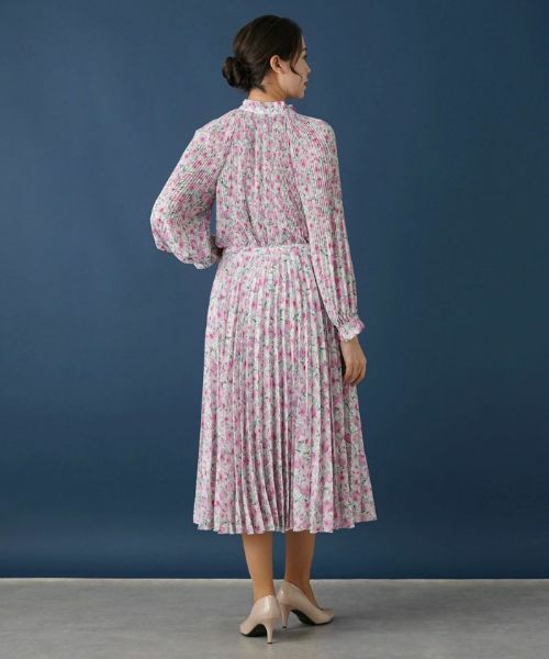 Leilian PLUS HOUSE / レリアンプラスハウス ロング・マキシ丈スカート | 水彩フラワープリーツスカート【ROCHAS Premiere】 | 詳細6