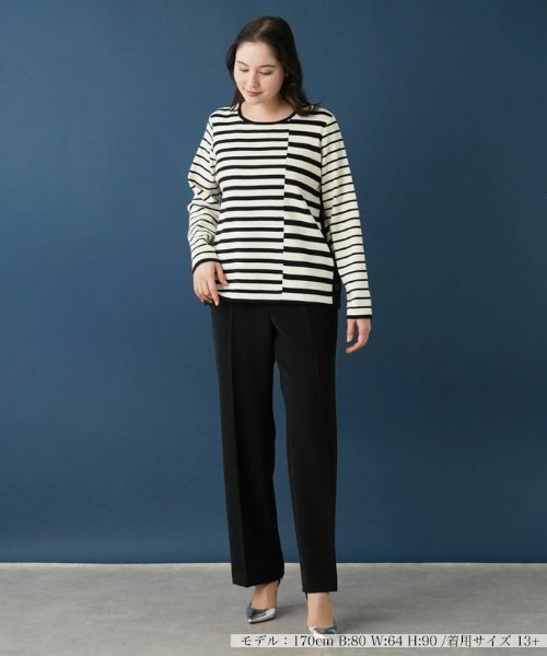 Leilian PLUS HOUSE / レリアンプラスハウス ニット・セーター | ボーダーセーター【ROCHAS Premiere】 | 詳細1