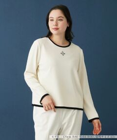 Leilian PLUS HOUSE / レリアンプラスハウス ニット・セーター | ワンポイントセーター【ROCHAS Premiere】