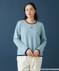 Leilian PLUS HOUSE / レリアンプラスハウス ニット・セーター | ワンポイントセーター【ROCHAS Premiere】