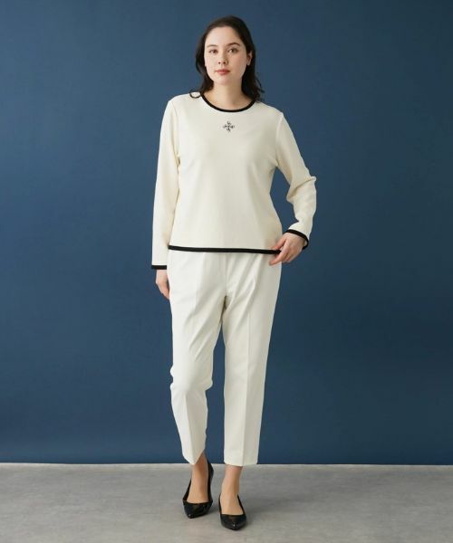 Leilian PLUS HOUSE / レリアンプラスハウス ニット・セーター | ワンポイントセーター【ROCHAS Premiere】 | 詳細1