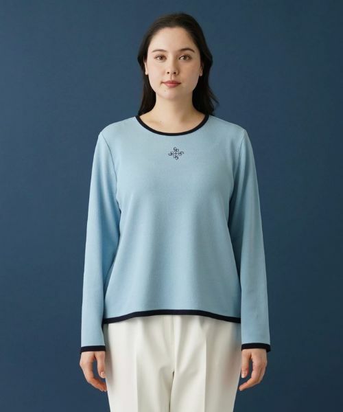 Leilian PLUS HOUSE / レリアンプラスハウス ニット・セーター | ワンポイントセーター【ROCHAS Premiere】 | 詳細7