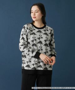 Leilian PLUS HOUSE / レリアンプラスハウス ニット・セーター | 総柄セーター【ROCHAS Premiere】