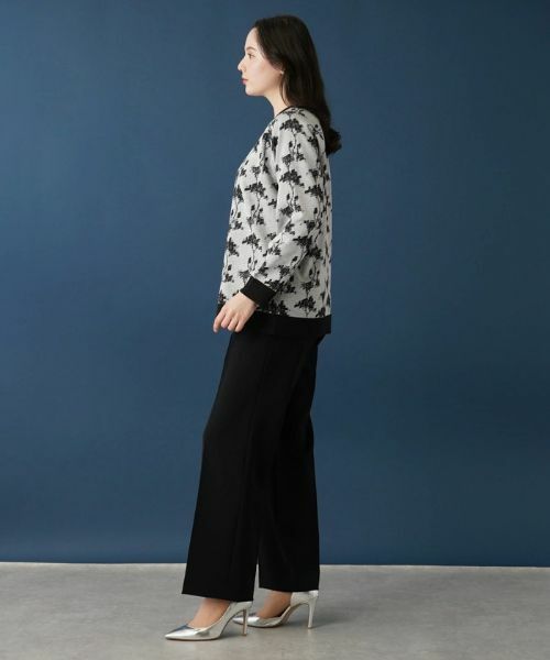 Leilian PLUS HOUSE / レリアンプラスハウス ニット・セーター | 総柄セーター【ROCHAS Premiere】 | 詳細2