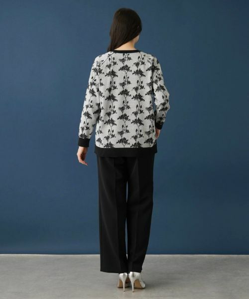 Leilian PLUS HOUSE / レリアンプラスハウス ニット・セーター | 総柄セーター【ROCHAS Premiere】 | 詳細3