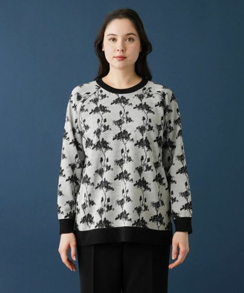 Leilian PLUS HOUSE / レリアンプラスハウス ニット・セーター | 総柄セーター【ROCHAS Premiere】 | 詳細4