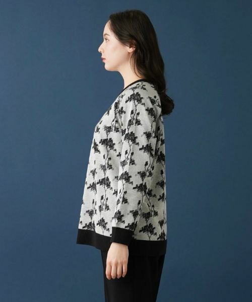 Leilian PLUS HOUSE / レリアンプラスハウス ニット・セーター | 総柄セーター【ROCHAS Premiere】 | 詳細5