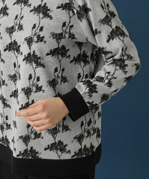 Leilian PLUS HOUSE / レリアンプラスハウス ニット・セーター | 総柄セーター【ROCHAS Premiere】 | 詳細9