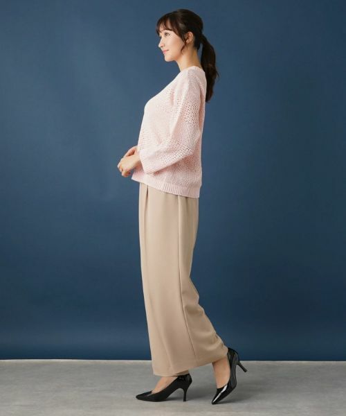 Leilian PLUS HOUSE / レリアンプラスハウス ニット・セーター | 透かし編みニットプルオーバー【Leilian WHITE LABEL】 | 詳細2