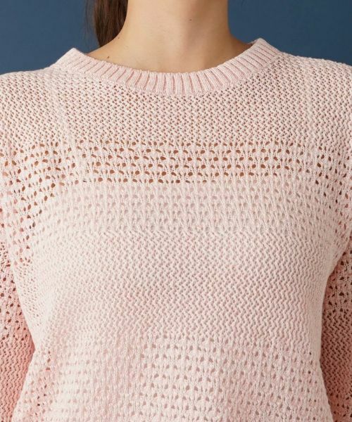 Leilian PLUS HOUSE / レリアンプラスハウス ニット・セーター | 透かし編みニットプルオーバー【Leilian WHITE LABEL】 | 詳細7
