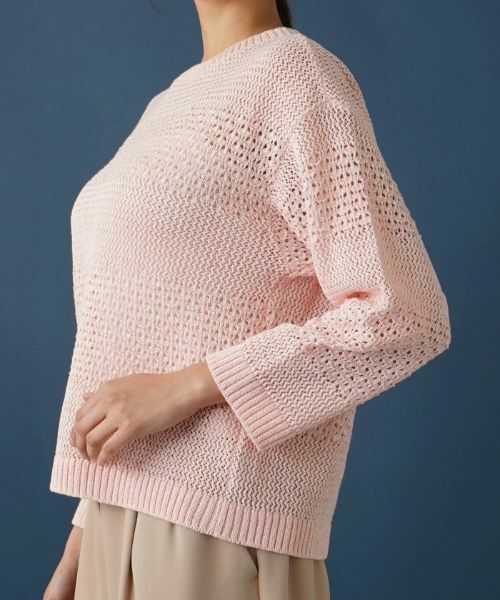 Leilian PLUS HOUSE / レリアンプラスハウス ニット・セーター | 透かし編みニットプルオーバー【Leilian WHITE LABEL】 | 詳細9