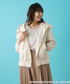 Leilian PLUS HOUSE / レリアンプラスハウス その他アウター | フード付きジップアップブルゾン