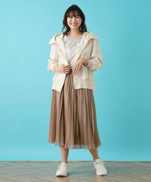 Leilian PLUS HOUSE / レリアンプラスハウス その他アウター | フード付きジップアップブルゾン | 詳細1