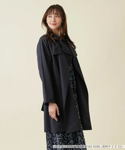 Leilian PLUS HOUSE/レリアンプラスハウス トレンチコート【プラス企画】 ネイビー 17+ Leilian PLUS HOUSE/レリアンプラスハウス トレンチコート【プラス企画】 ネイビー 17+